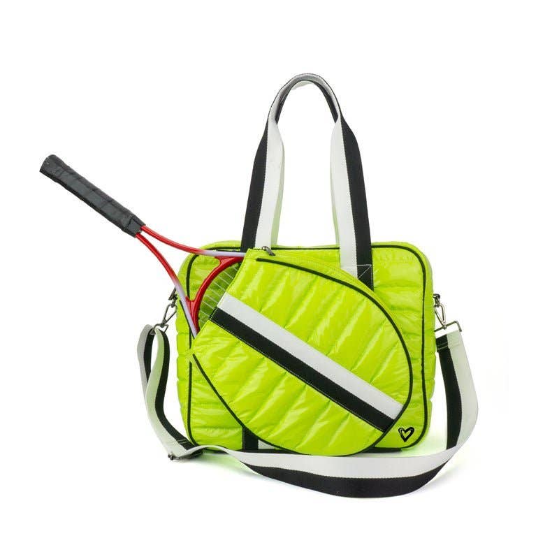 preneLOVE Tennis Puffer Sports Bag Neon