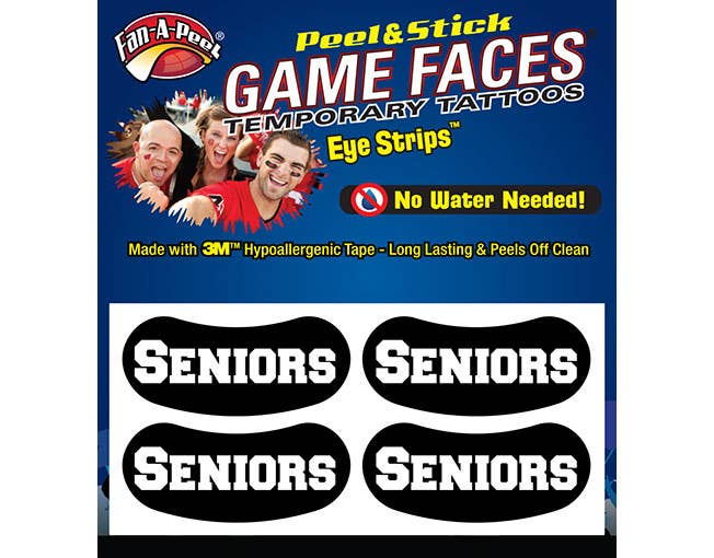 Game Faces Senior Eye Strips Game Day