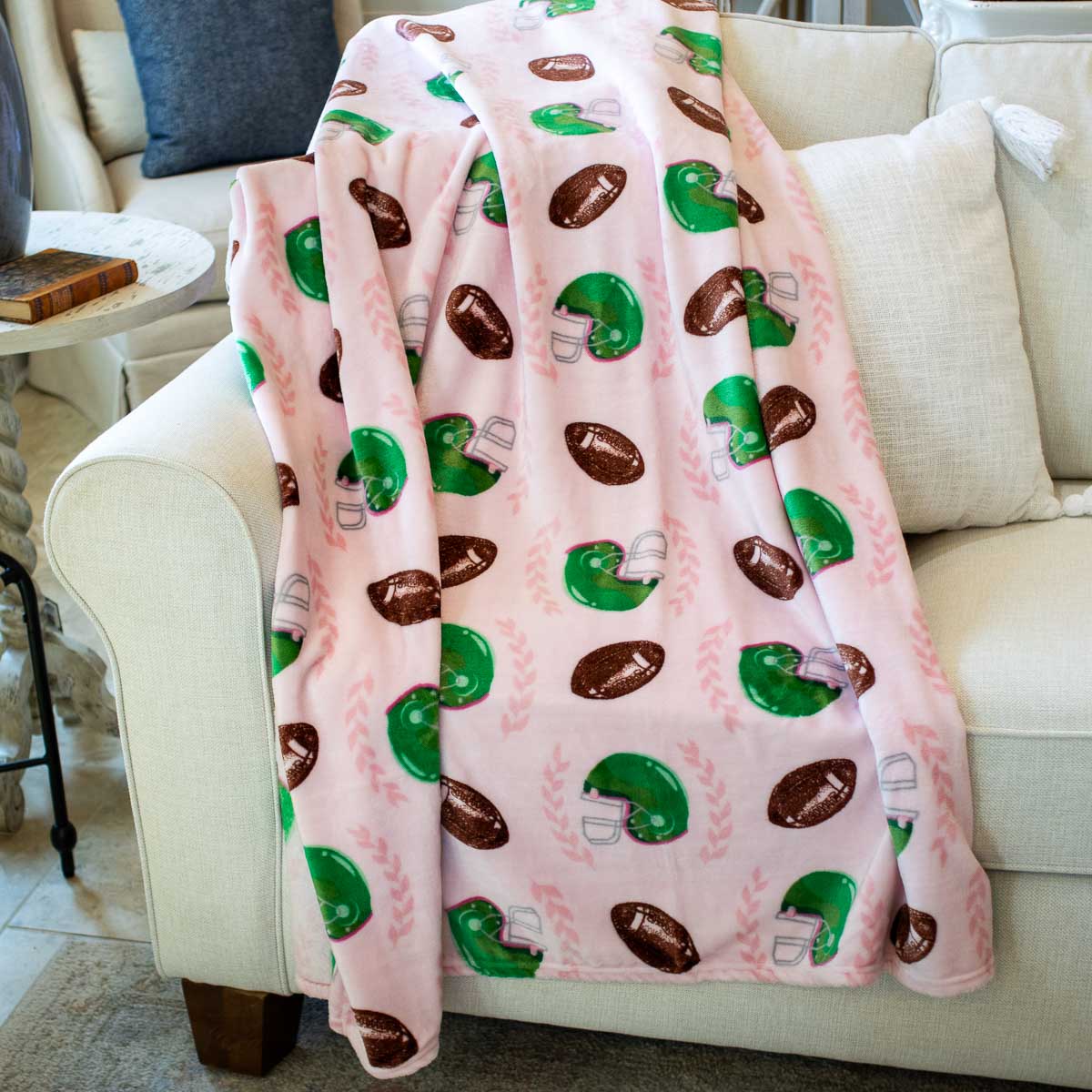 Game Day Pink Girls Throw Blanket