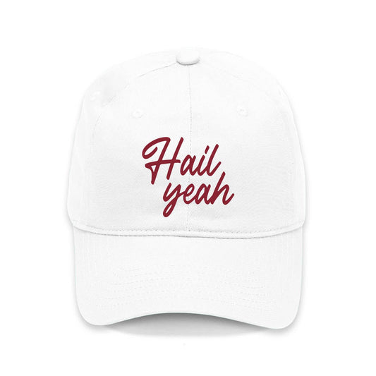 Mississippi State Hail Yea Embroidered White Game Day Dad hat