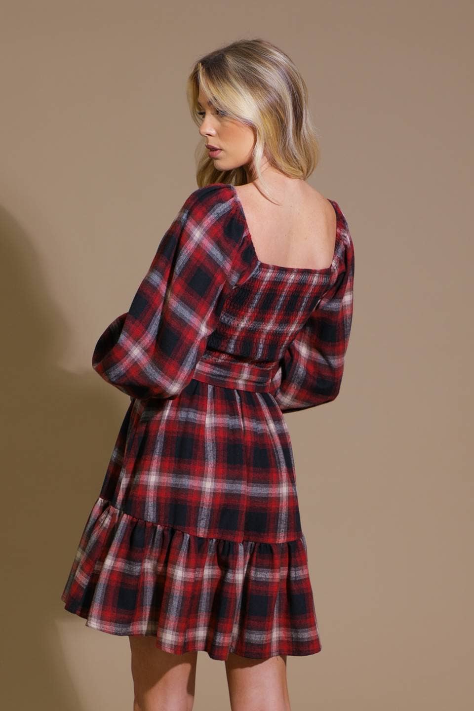 Falling For You Plaid Dress