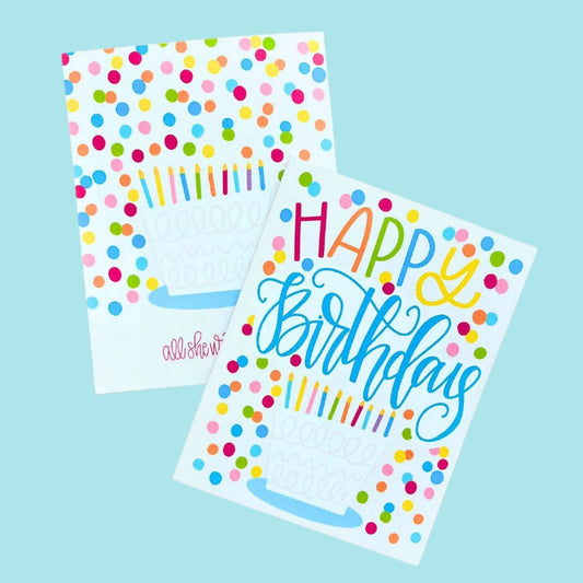 Happy Birthday Cake Card