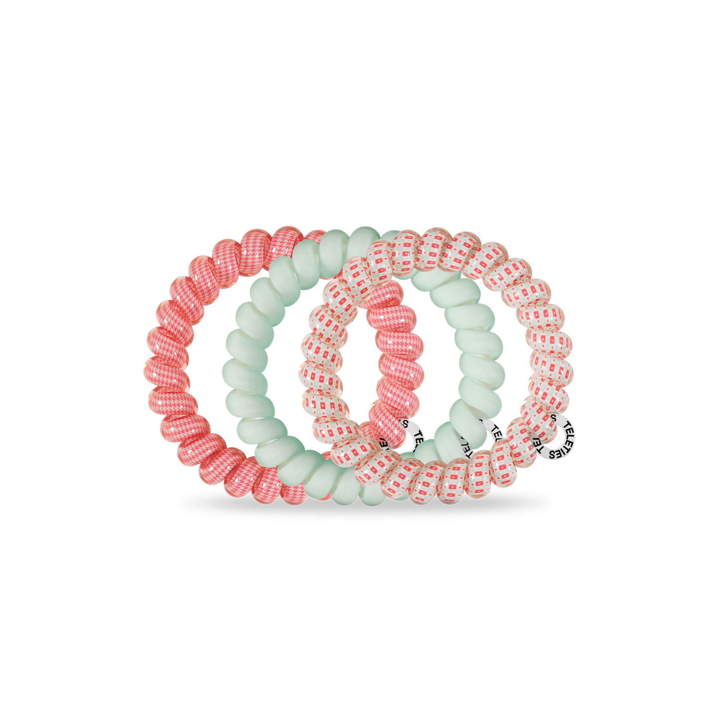 Teleties Spiral Hair Coil | Large | Calming Coral