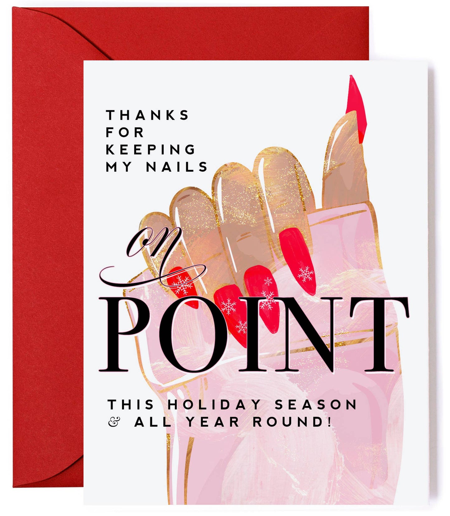 Nail Tech Holiday Thank You Card