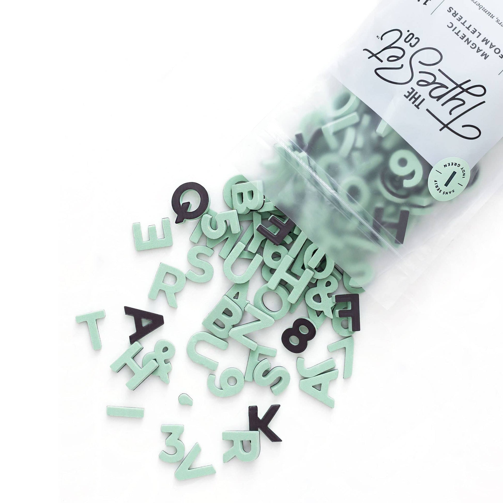 The Type Set Co. Mint Green 1" Magnetic Letters and Number