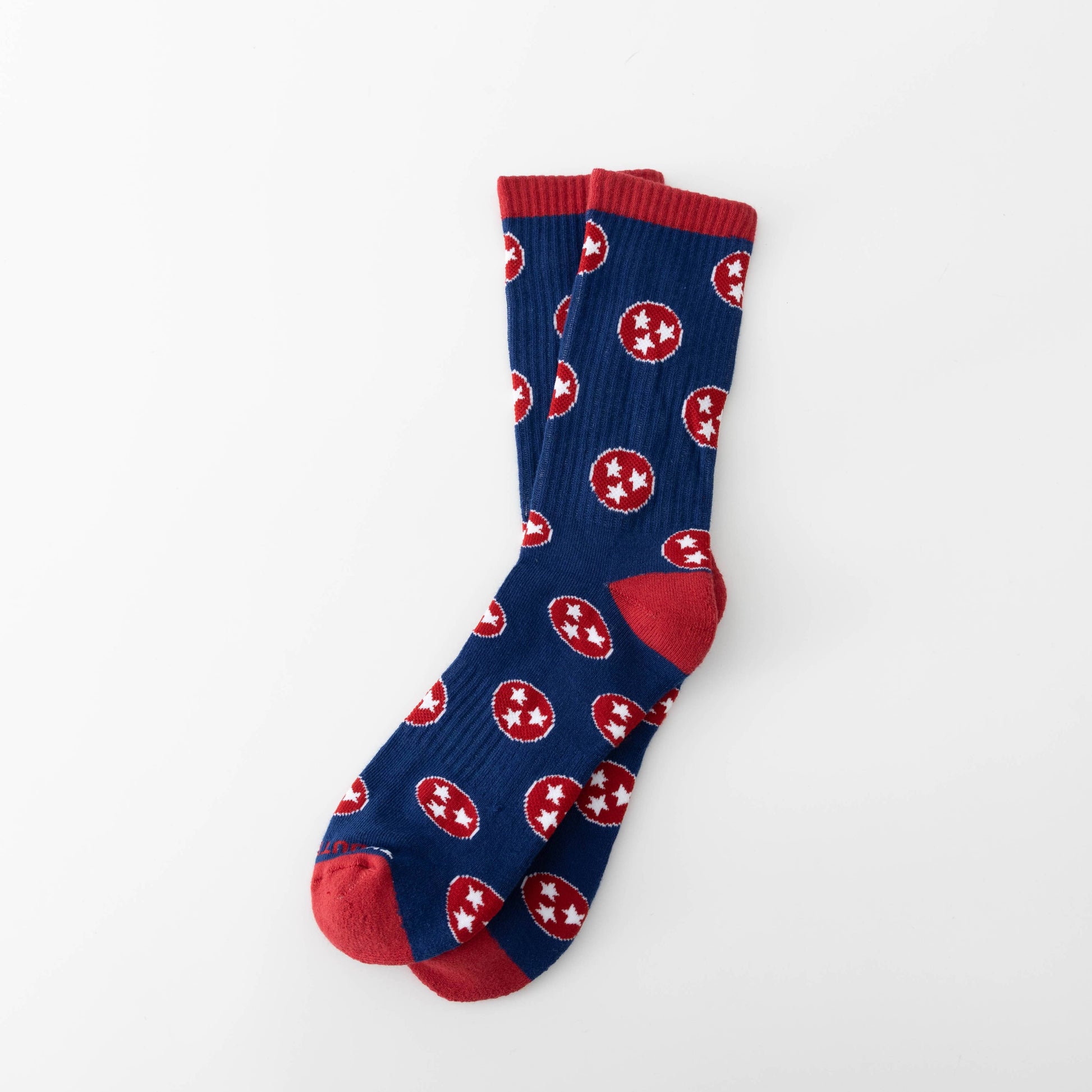 Tennessee Blue and Red Athletic Socks