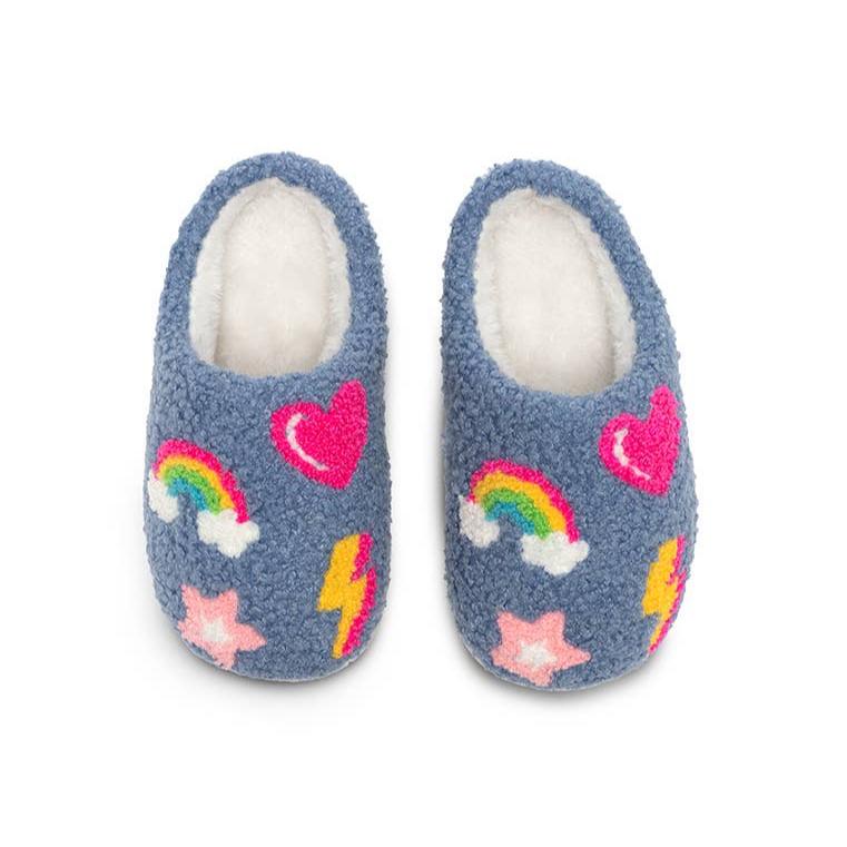 Denim Patch Slippers