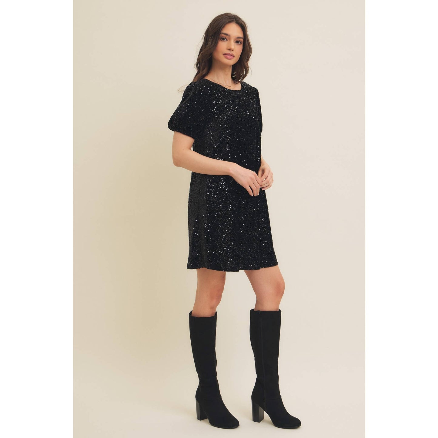 Midnight Dream Sequin Velvet Dress