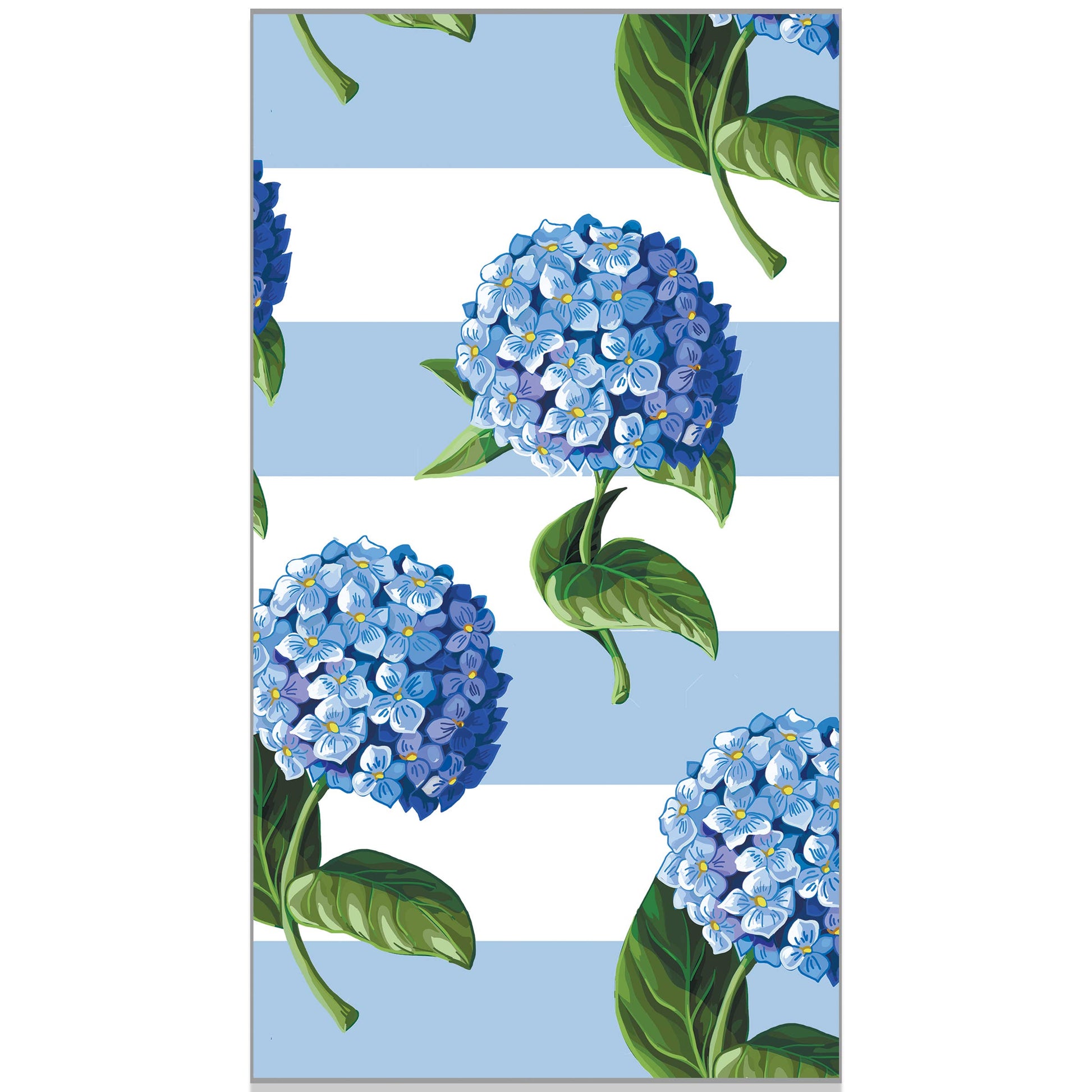 White House Hostess Hydrangeas Stripe Print Paper Guest Towels Luxe Pack of 40