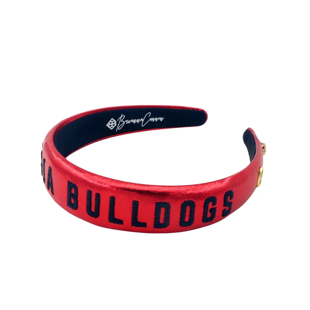 Georgia Bulldogs Red Metallic Embroidered Headband