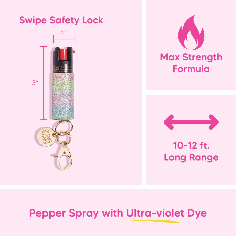 BLINGSTING Rainbow Glitter Pepper Spray