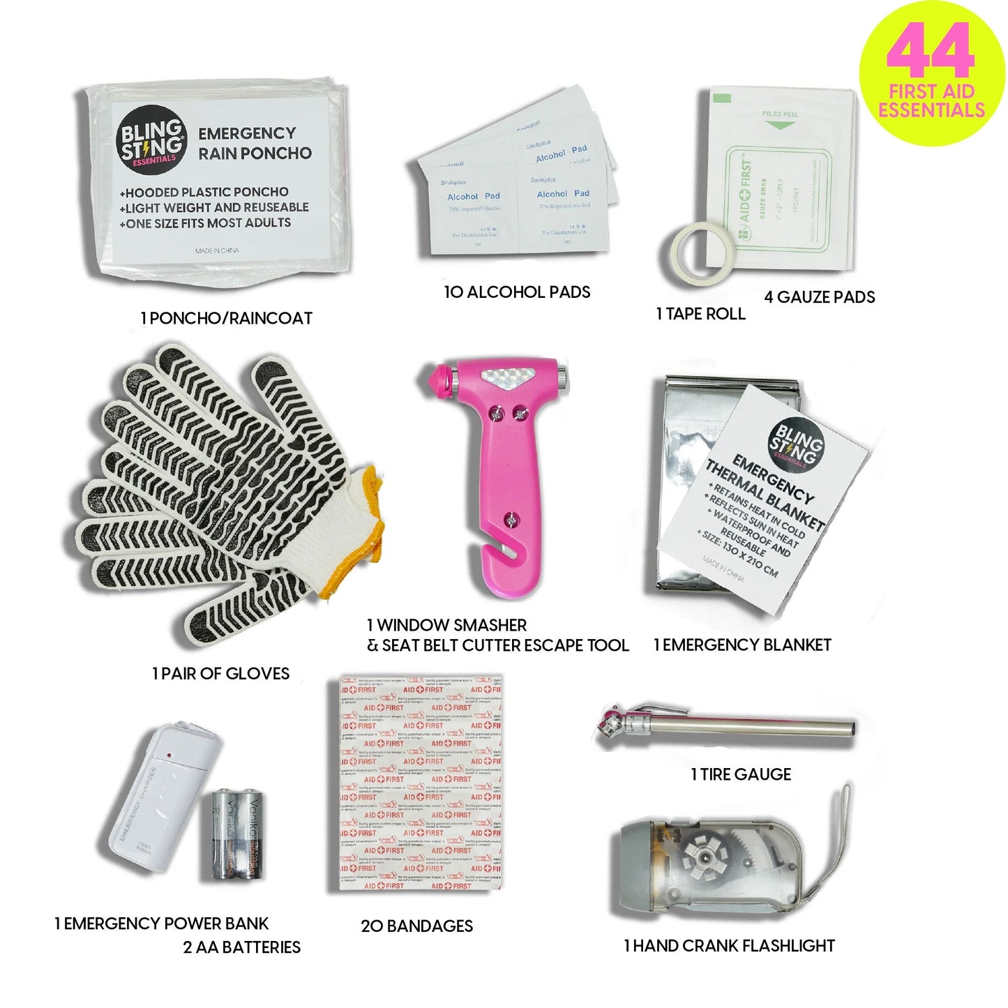 BLINGSTING Roadside Emergency Kit