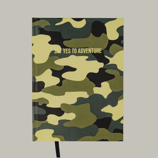Taylor Elliott Designs Say Yes To Adventure Camo Hardcover Notebook